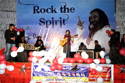 Guitarist Namita Malik performs during a concert ogranised by the Bathinda chapter of the Art of Living Foundation at the Civil Lines Club.