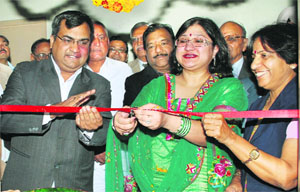 Kanta Singh, wife of Ellenabad MLA Abhey Singh Chautala, inaugurates an entrepreneurship development cell at the Jan Nayak Chaudhary Devi Lal College of Engineering in Sirsa.