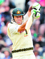 Ricky Ponting in action during the first Test with India at Melbourne.