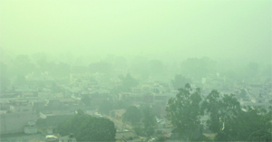 A thick blanket of fog enveloped Ludhiana on Monday morning, reducing visibility in the city and periphery considerably.
