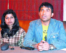 Chandan Prabhakar addresses a press conference in Amritsar on Tuesday. 