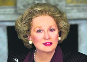 Meryl Streep, who plays the British former PM, in The Iron Lady