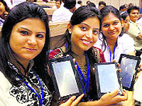 Students display Aakash