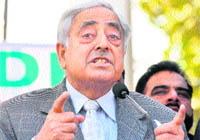 Former Chief Minister and PDP patron Mufti Mohammad Sayeed addresses a public rally in Jammu on Wednesday. 