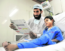 Four-year-old Ahmed from Pakistan underwent a heart surgery at DMC hospital in Ludhiana. 