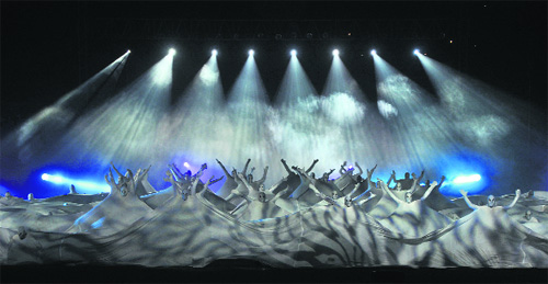 Artistes perform during the final of the World Kabaddi Cup in Ludhiana.