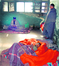 Inmates at Karam Singh ward, a night shelter in Amritsar.