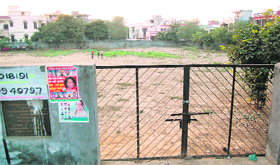 A land earmarked for the community centre in Ranjit Avenue E-block in Amritsar.