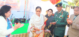 Governor Margaret Alva inaugurates Swabhiman Kendra in Dehradun on Thursday.