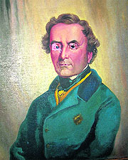 one of the damaged paintings