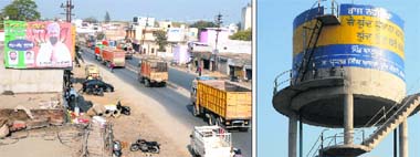 Despite strict instructions from the Election Commission of India, the authorities in Jalandhar district fail to remove political hoarding and messages from public places