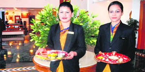 The staff of JP Residency Hotel, Mussoorie, is ready to welcome guests for the New Year celebrations.