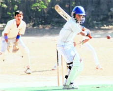 A match in the 26th Banke Lal Shah Memorial Under-15 Cricket Tournament under way in Dehradun on Friday. 