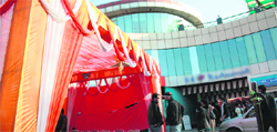 Preparations for New Year celebrations in full swing at a multiplex in Jammu.
