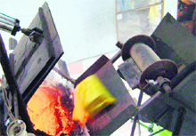 The Border Range police destroys narcotics seized over the last two years in Amritsar.