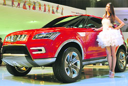 Maruti Suzukis new XA-Alpha concept SUV at the 2012 Auto Expo in January on Thursday. The worlds leading carmakers jostled for space at the show, eyeing a market that has slowed sharply but remains a hotspot.