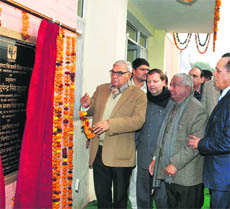 Chief Minister Bhupinder Singh Hooda inaugurates a 33KV substation at Dadlana village in Panipat on Saturday. 