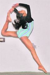 A gymnast performs at a tournament in Mohali on Sunday.