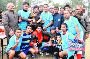 The Doon Star team that won the Ram Bahadur Chhetri Football Tournament in Dehradun on Sunday. 