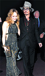 Split second: Johnny Depp with Vanessa Paradis