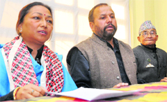 Godavari Thapli announces her candidature as an Independent from the Mussoorie Assembly segment.