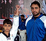 One of the winners at the karate championship
