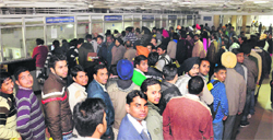 Applicants face a tough time as the server crashed at the RLA office in Sector 17, Chandigarh