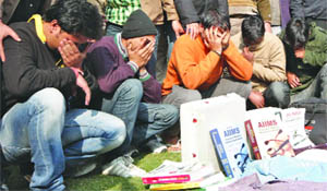 A file photo of the five students arrested by the Delhi police in connection with the scam.