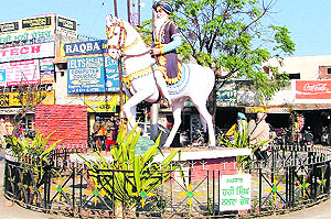 A view of the Hari Singh Nalwa Chowk in Raikot