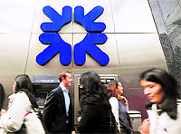A branch of the Royal Bank of Scotland (RBS) in central London. The state-rescued bank said on Thursday would cut about 3,500 more jobs over the next three years as the group shrinks its investment banking activities as part of a major overhaul