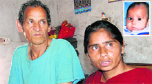 The parents of Nishant (inset), who went missing on September 28 last year, narrate their tale of woe in Pinjore. 