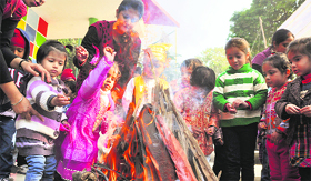 Montessori School, BRS Nagar, celebrate Lohri in Ludhiana.