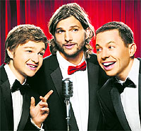 Ashton Kutcher (in middle)