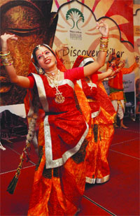 Folk dancers at the inauguration of 'Discover Bihar', a tourism festival in New Delhi on Friday