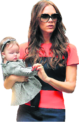 Victoria with daughter Harper Seven
