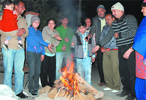 Lohri was celebrated with much fanfare in the city on Friday. The Lohri bonfires also gave respite from the severe cold. 
