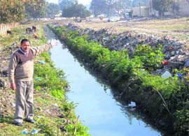 An electorate shows the ganda nullah in the area. 