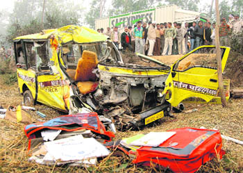 Safety comes last as schools continue to flout SC guidelines on transport. Remnants of a school bus, which recently met with an accident 