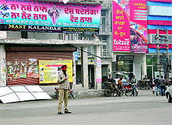 NGOs put up hoardings to urge residents to come out and exercise their right to franchise on the day of polling, in Bathinda