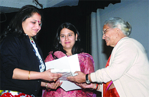 Delhi Chief Minister Sheila Dikshit on Sunday felicitates a doctor and member of The Celiac Society for Delhi for her contributions towards raising awareness about the disease.
