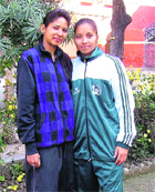 Nagma (left) and Sandhya. 