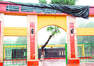 Name of the park named after SAD leader Raminder Singh Bolaria.
