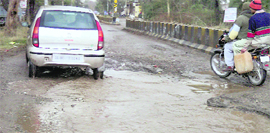 Roads full of potholes give commuters a nightmare in the constituency.