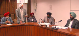 Additional Deputy Commissioner (General), Bhupinder Singh Rai, at a meeting with the arms dealers of the district in Bathinda on Wednesday