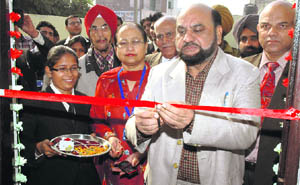 Dr KK Rattu, director, Doordarshan Kendra, Chandigarh, inaugurates a media studio at Guru Nanak Khalsa College in Yamunanagar. 