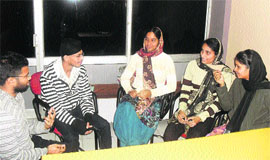 Youngsters discuss Assembly elections at an institute in Jagraon. 