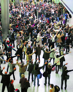 People of varied age groups are using social networking sites to organise flash mobs