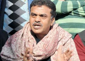 Congress MP Sanjay Nirupam addresses media in Bathinda
