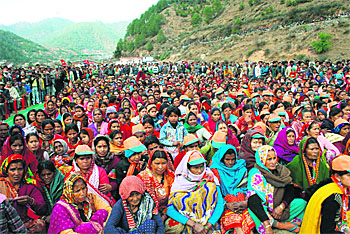 A huge gathering at the venue.
