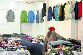 A sale of woollen garments at Virsa Vihar in Jalandhar.